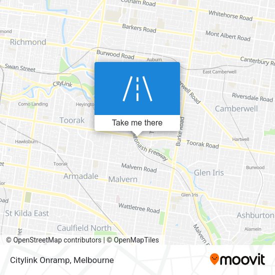 Citylink Onramp map