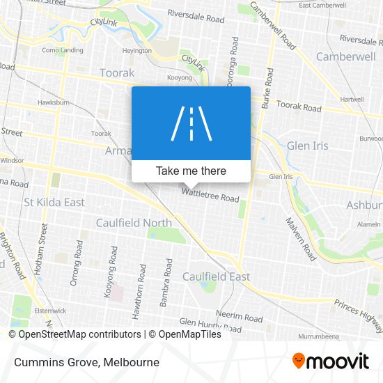 Cummins Grove map