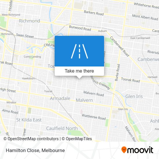 Hamilton Close map