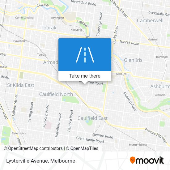 Lysterville Avenue map