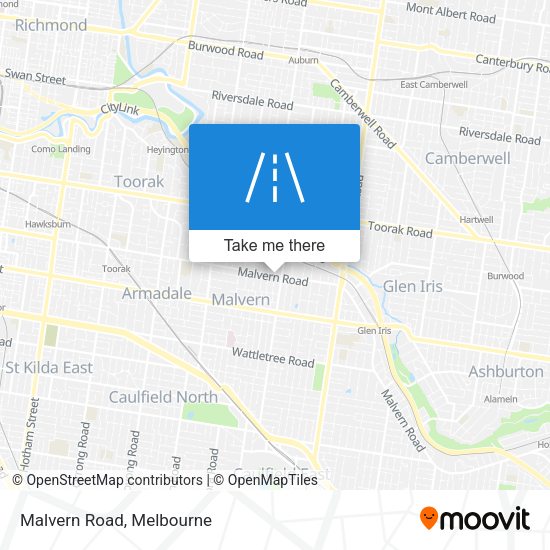 Malvern Road map
