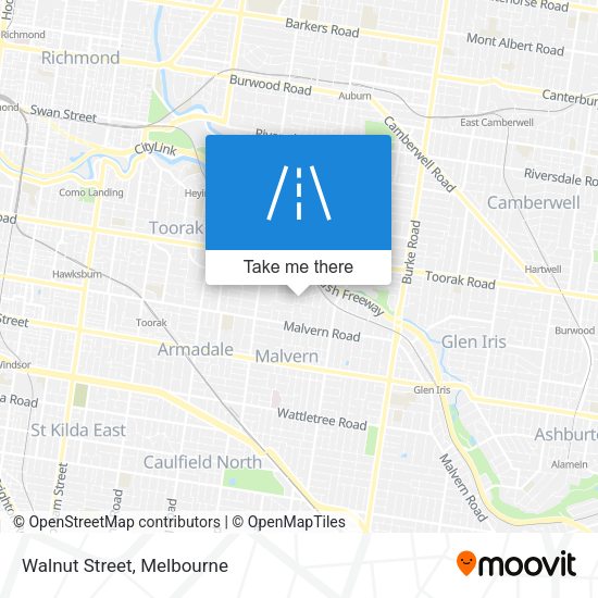Walnut Street map
