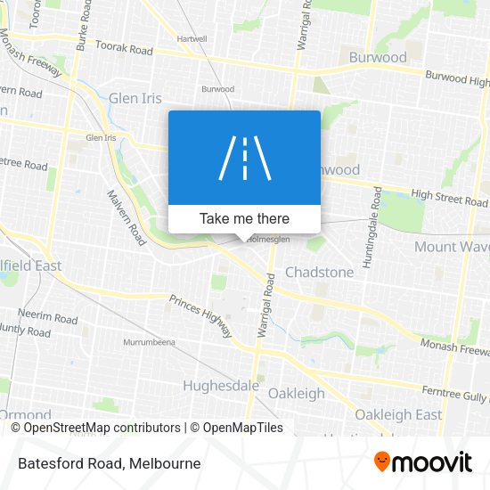 Batesford Road map