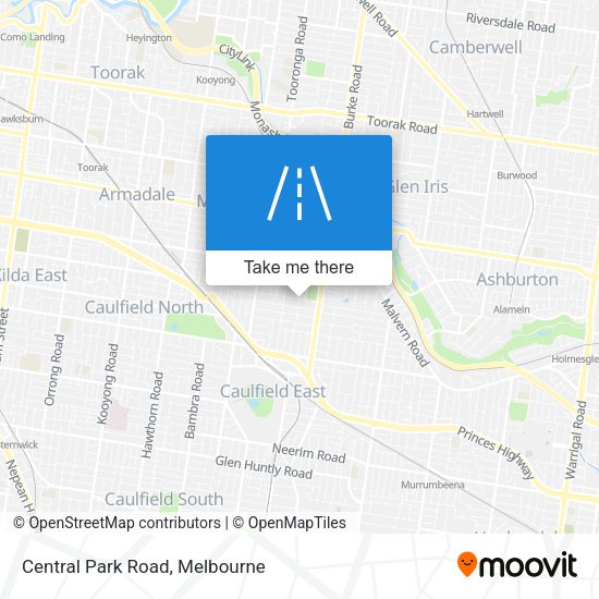 Central Park Road map