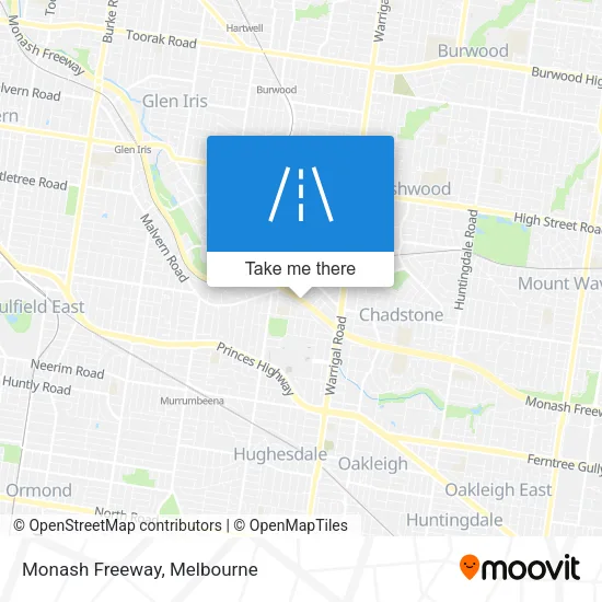 Monash Freeway map