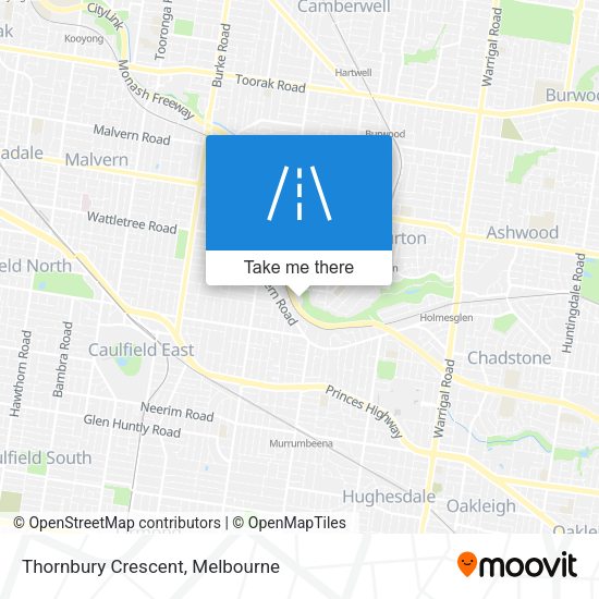 Thornbury Crescent map