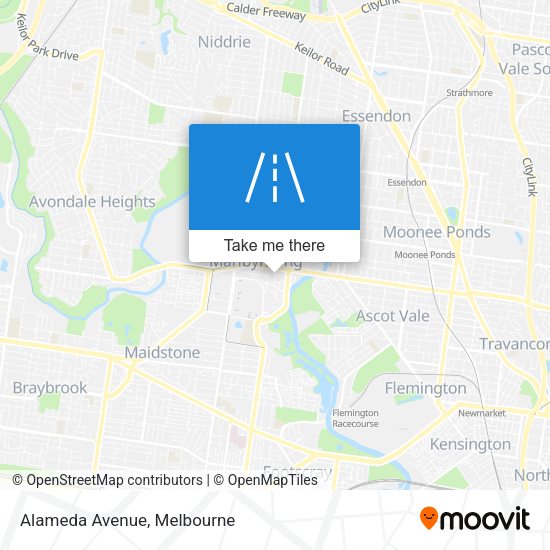 Alameda Avenue map