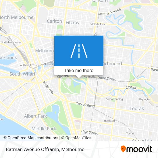 Batman Avenue Offramp map