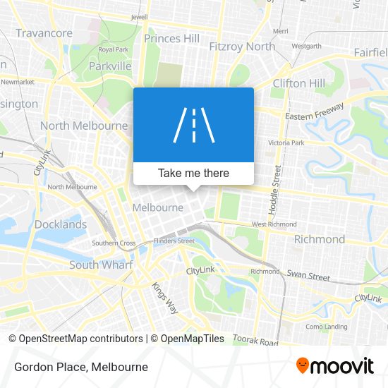 Gordon Place map