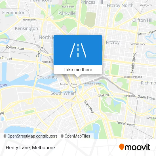 Henty Lane map