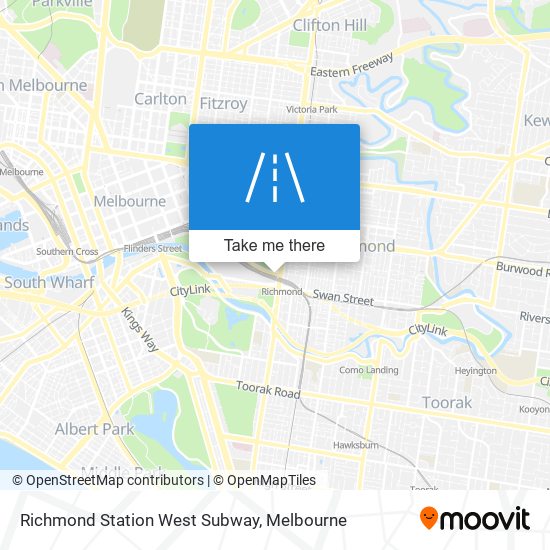 Richmond Station West Subway map