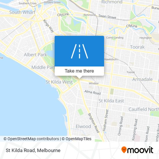 Mapa St Kilda Road