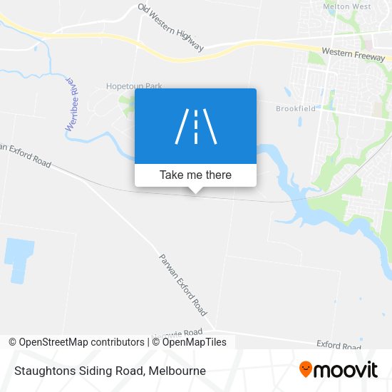 Staughtons Siding Road map