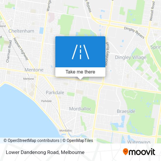 Lower Dandenong Road map