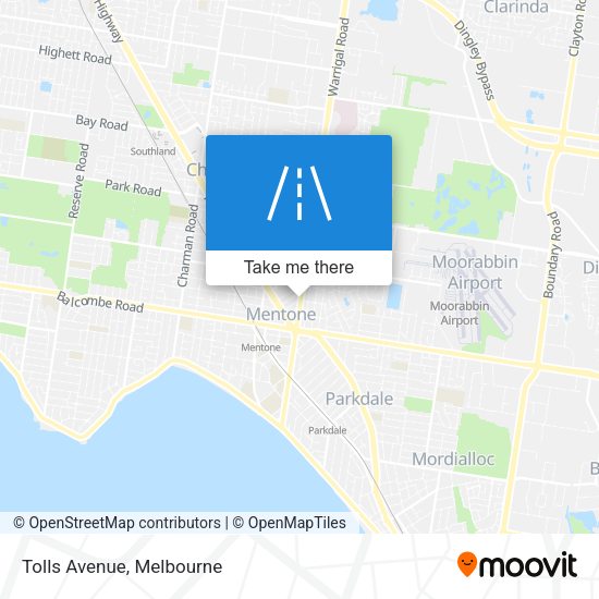 Tolls Avenue map