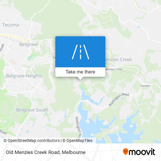 Old Menzies Creek Road map