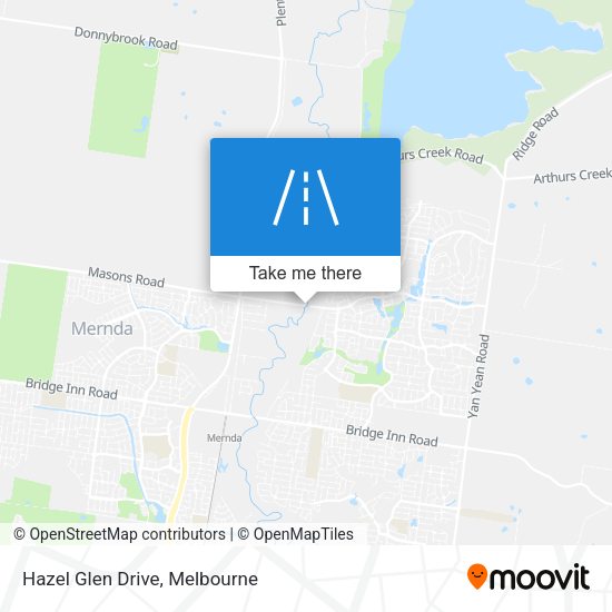 Hazel Glen Drive map