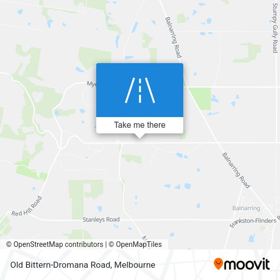 Old Bittern-Dromana Road map