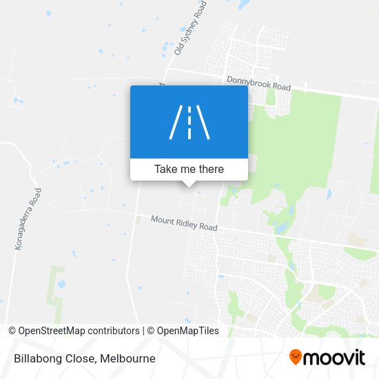 Billabong Close map