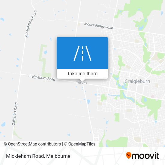 Mickleham Road map