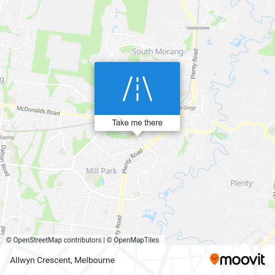 Allwyn Crescent map