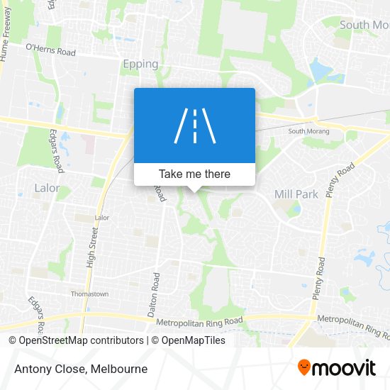 Antony Close map