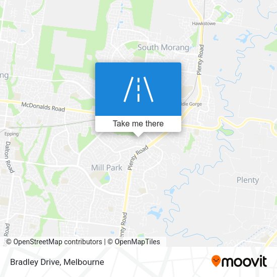 Bradley Drive map