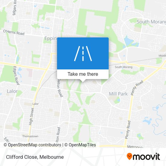 Clifford Close map