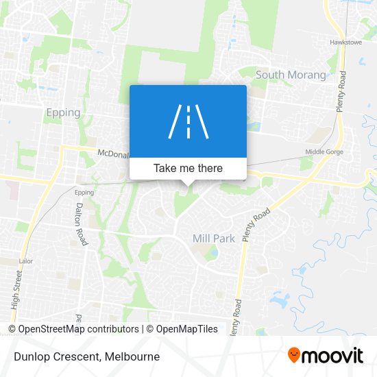 Dunlop Crescent map
