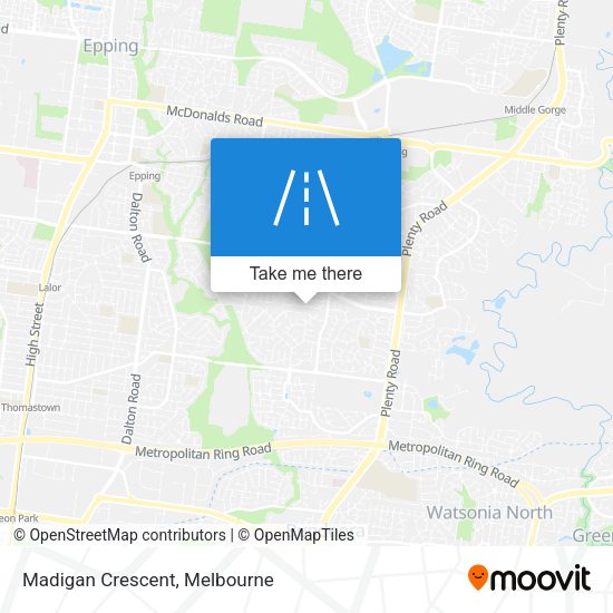 Madigan Crescent map