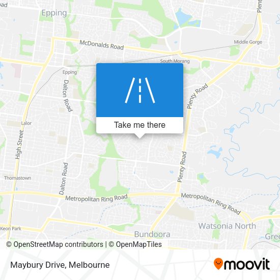Maybury Drive map