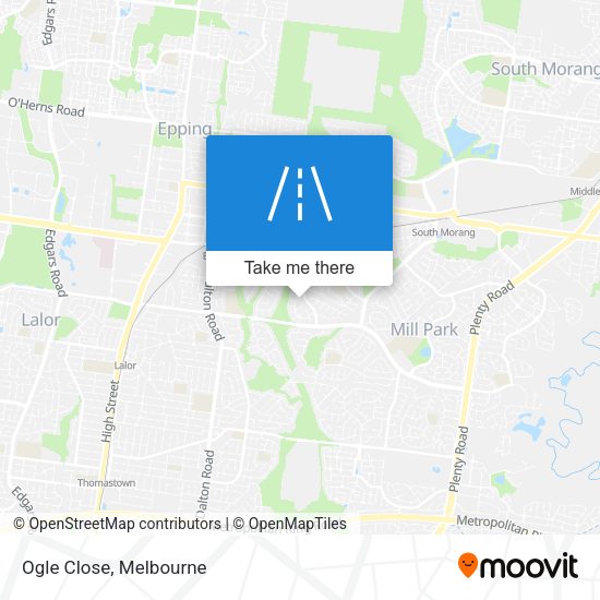 Ogle Close map