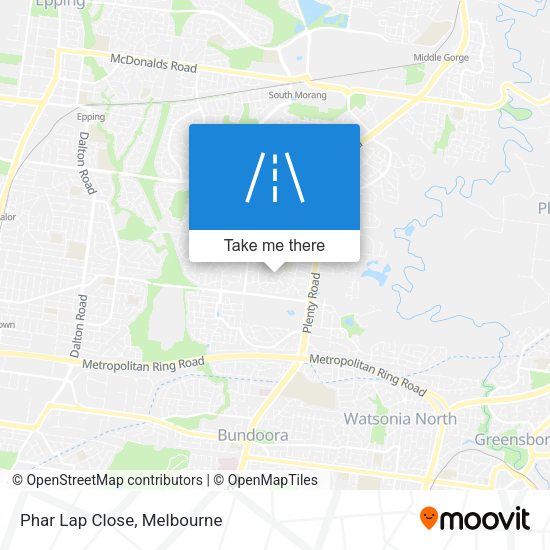 Phar Lap Close map