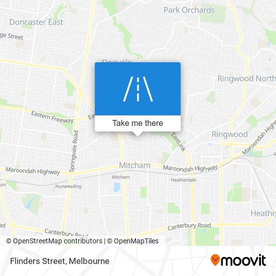 Mapa Flinders Street