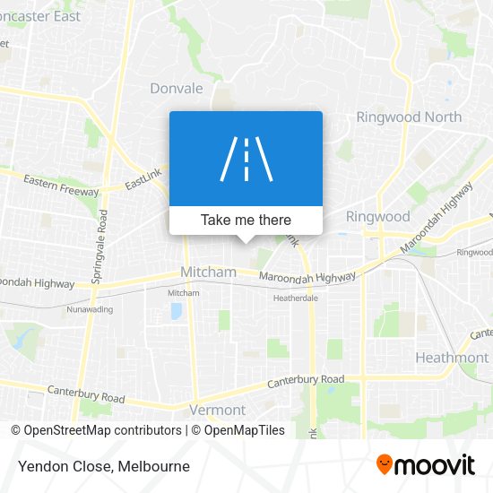 Yendon Close map