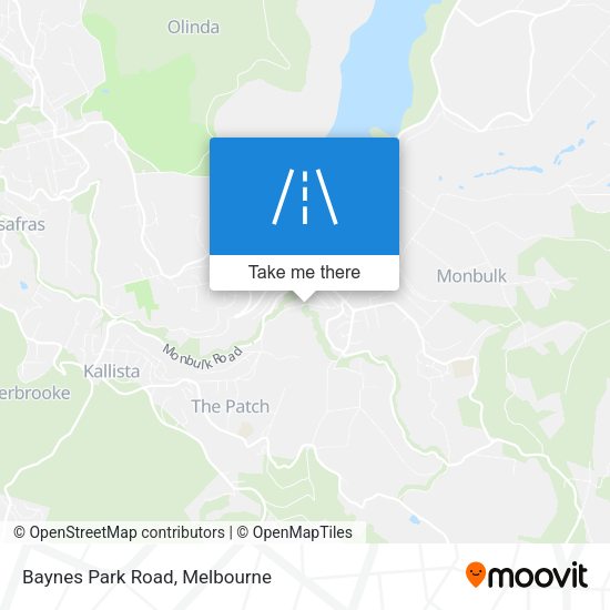 Baynes Park Road map