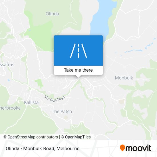 Olinda - Monbulk Road map