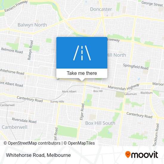 Whitehorse Road map