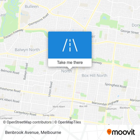 Benbrook Avenue map
