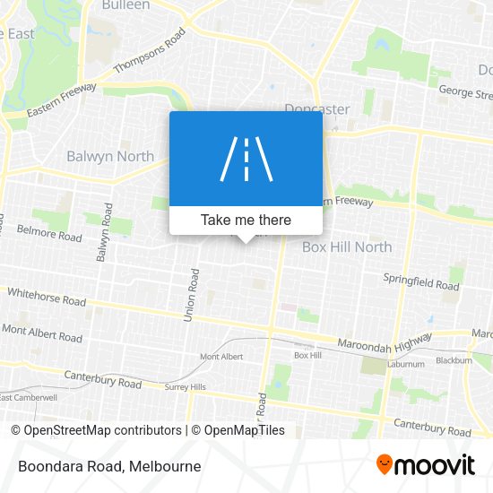 Boondara Road map