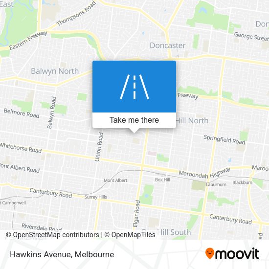 Hawkins Avenue map