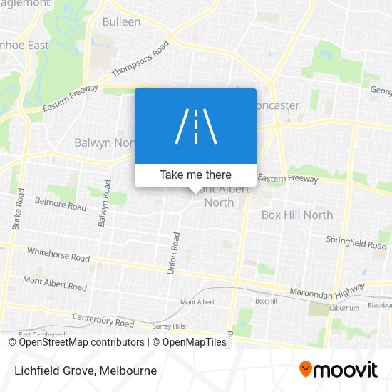 Lichfield Grove map