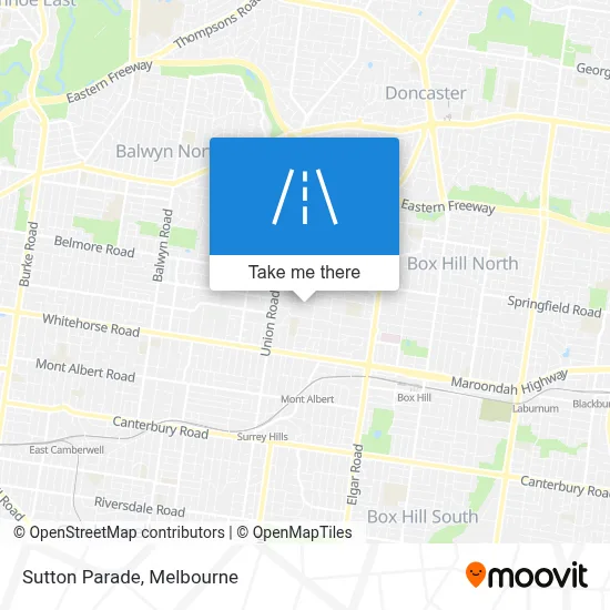 Mapa Sutton Parade