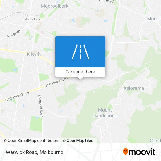 Warwick Road map