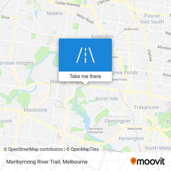 Maribyrnong River Trail map