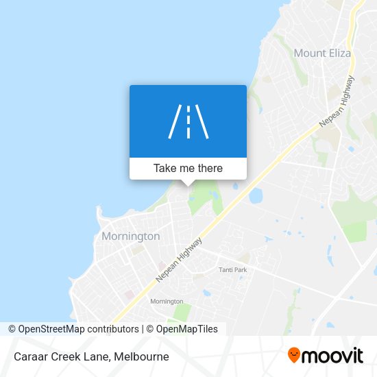 Caraar Creek Lane map