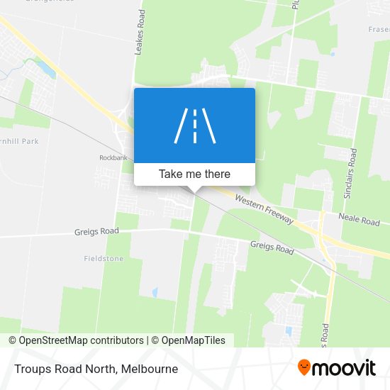 Troups Road North map