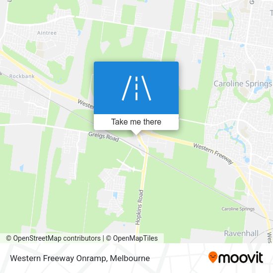 Western Freeway Onramp map