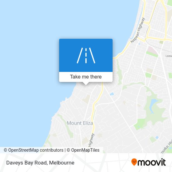 Daveys Bay Road map