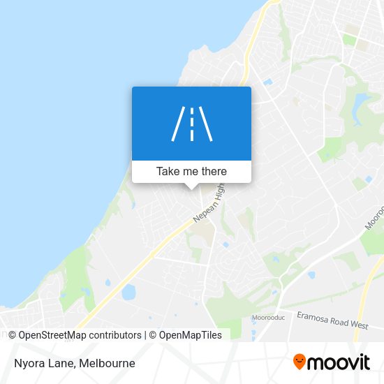 Nyora Lane map